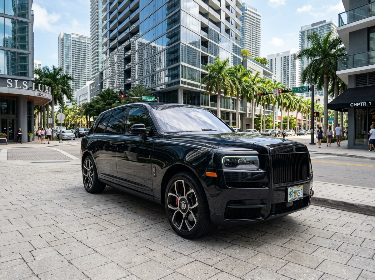 2022 Rolls-Royce Cullinan Black Badge ultra luxury SUV Miami Brickell